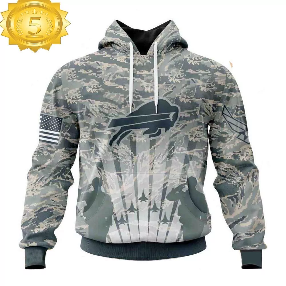 Buffalo Bills nfl skull Pullover Hooded Jacket Outwear Coat Gifts 3d