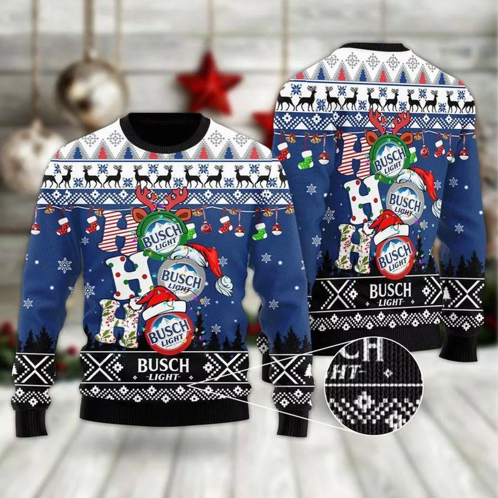 Busch Light Hohoho Christmas Awesome 3d ugly sweatshirt