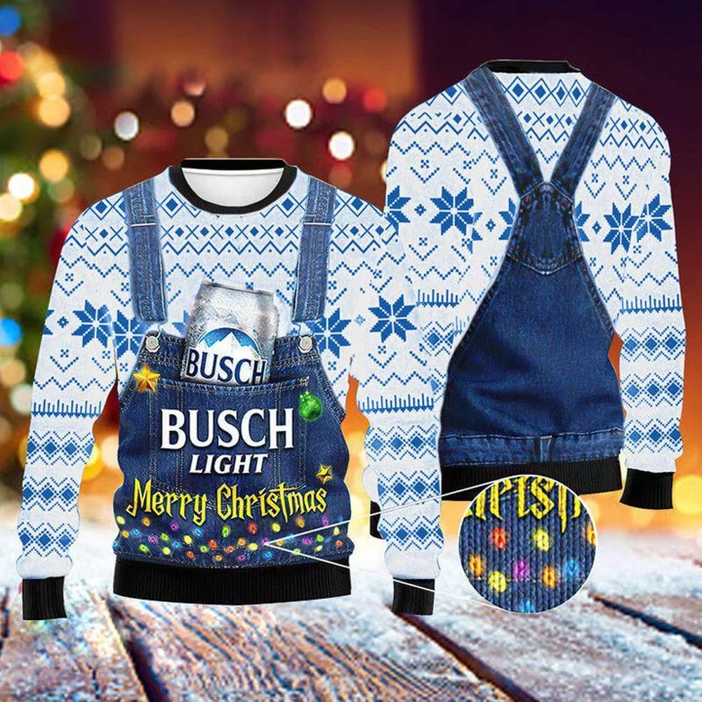 Busch Light Hohoho Christmas Awesome 3d ugly sweatshirt
