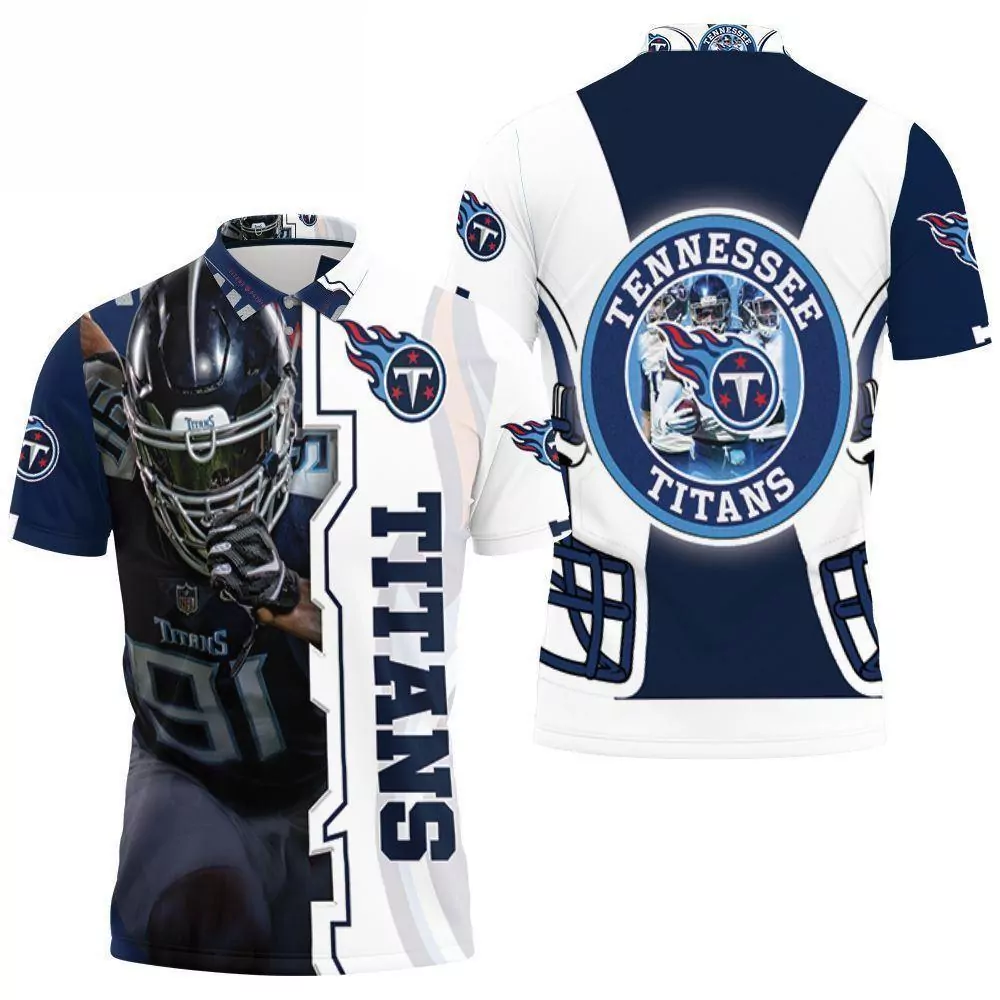 Cameron Wake 91 Tennessee Titans Afc South Division Super Bowl 3d polo