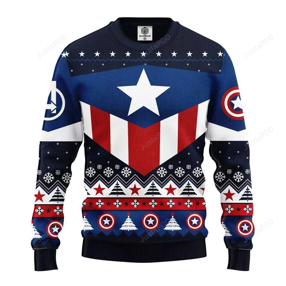 Captain America Marvel Christmas Limited 3d ugly sweatshirt