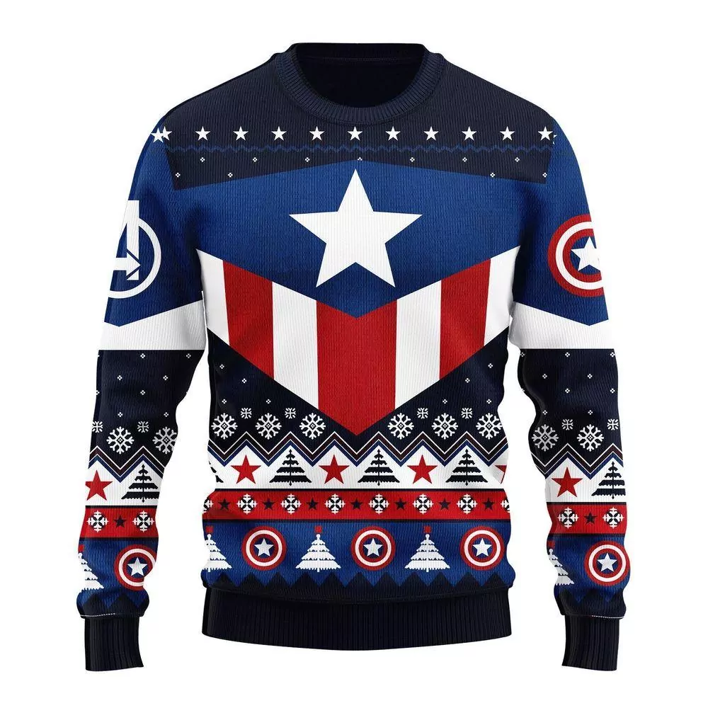 Captain America Marvel Christmas Limited 3d ugly sweatshirt