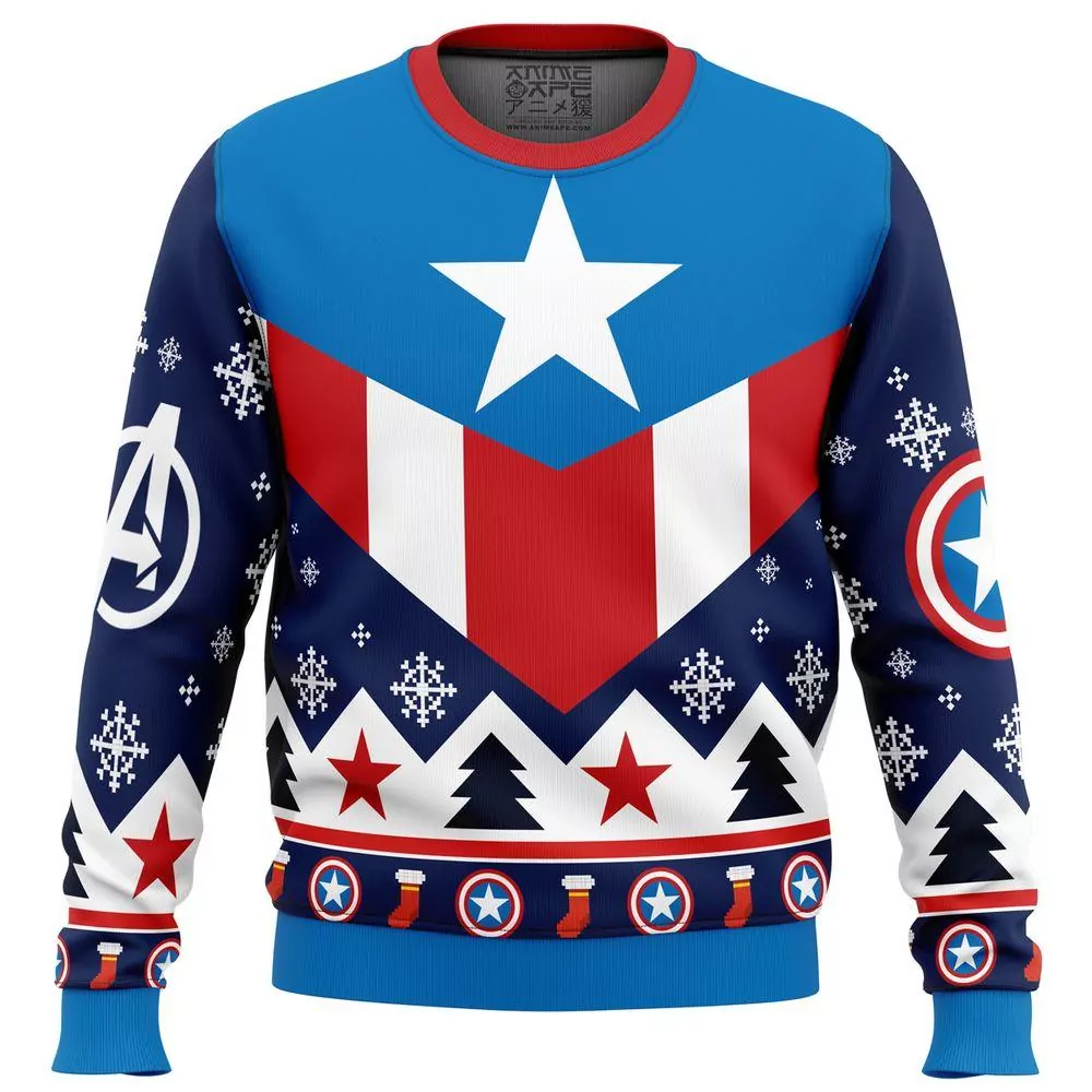 Captain America Marvel Christmas Limited 3d ugly sweatshirt