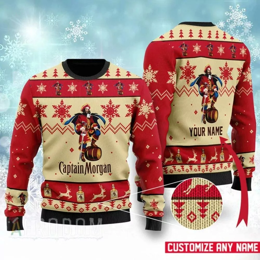 Captain Morgan The Standing Captain Christmas 3d ugly sweatshirt