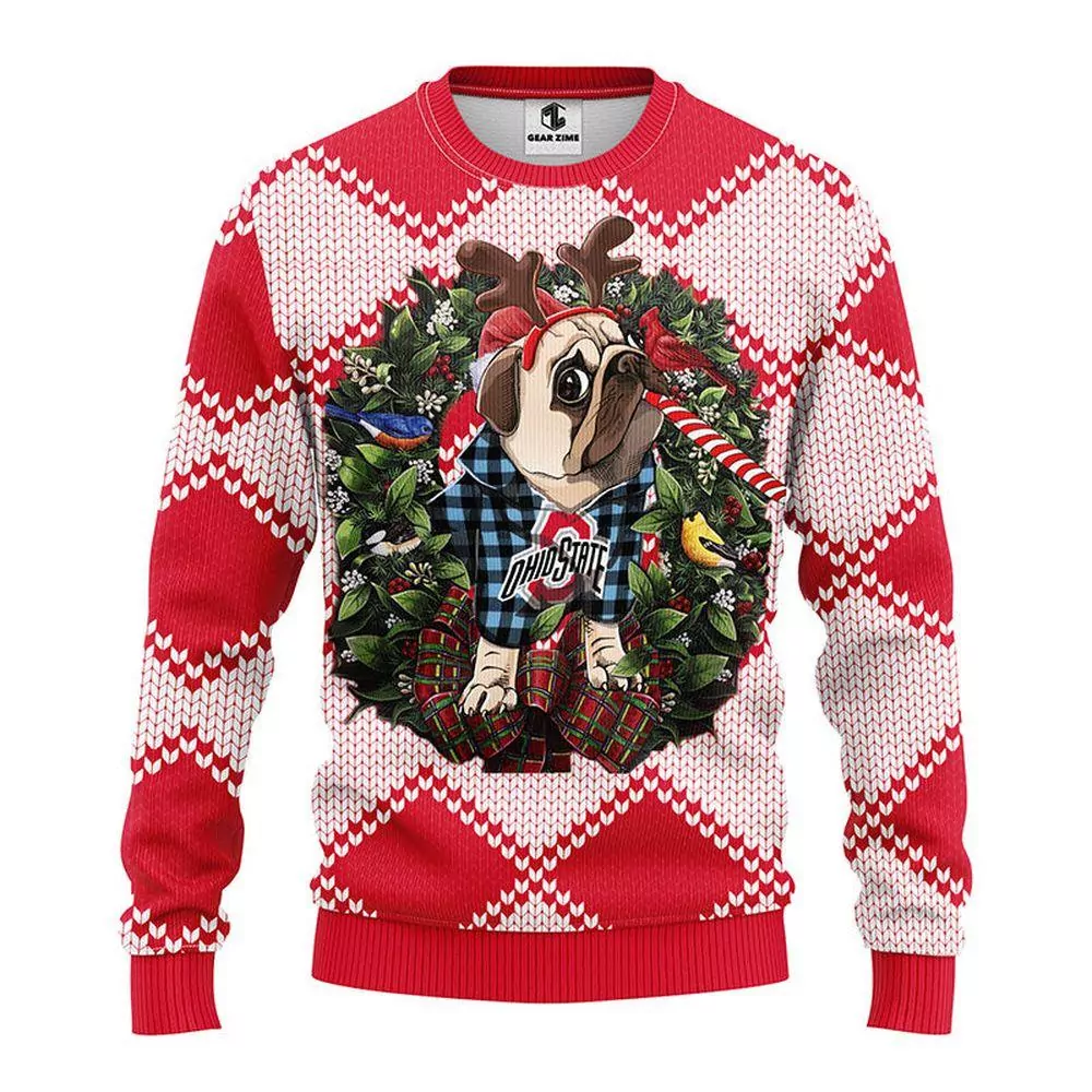 Charlie Brown And Joe Cool Snoopy Ohio State Buckeyes Christmas Limited 3d ugly sweatshirt