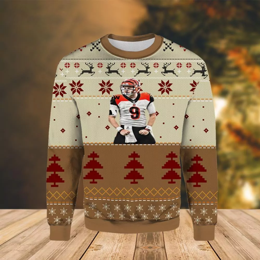 Chase 1 Cincinnati Bengals Cincinnati Bengals Christmas Awesome 3d ugly sweatshirt