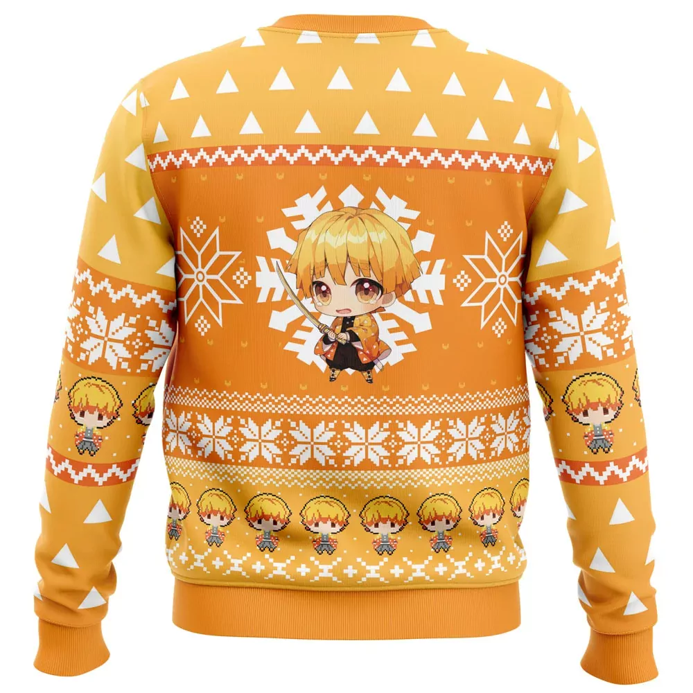 Chibi Christmas Tanjiro Kamado Demon Slayer Christmas Sweatshirt 3d ugly sweatshirt