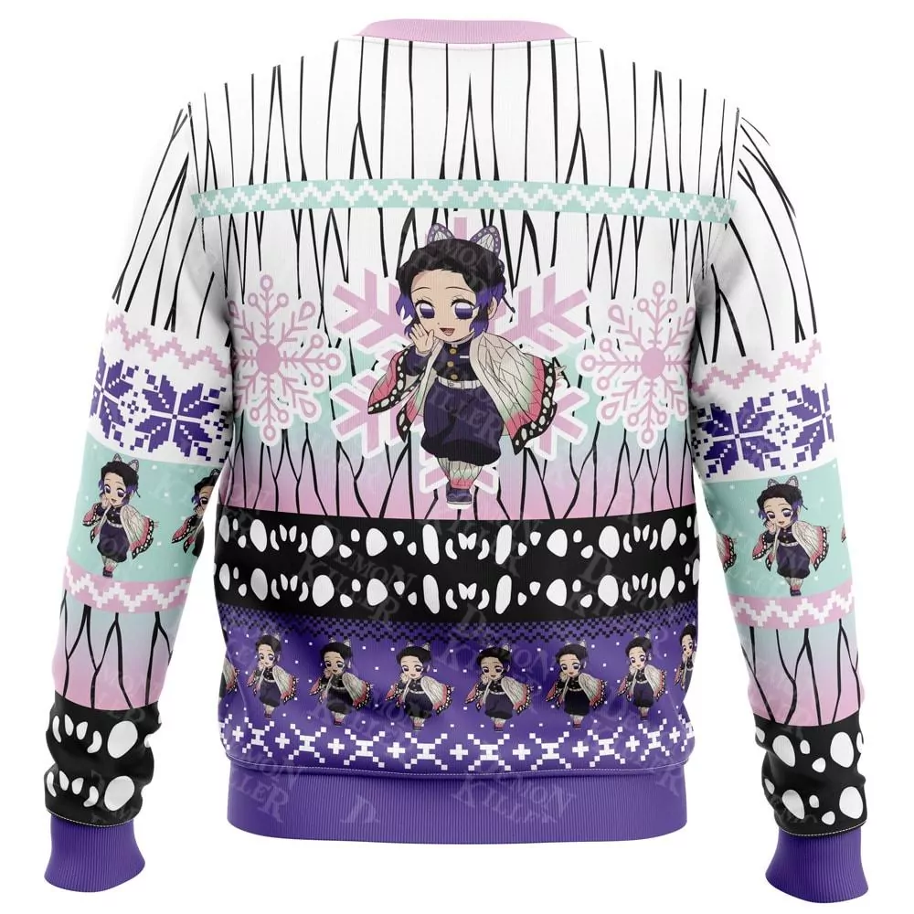 Chibi Christmas Zenitsu Agatsuma Demon Slayer Christmas Sweatshirt 3d ugly sweatshirt
