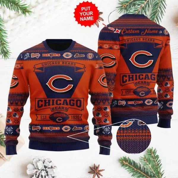 Chicago Bears Grinch NFL Christmas Chicago Bears 3d ugly sweatshirt