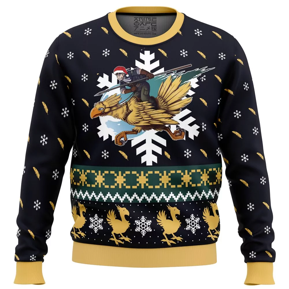 Chocobo Christmas Final Fantasy Christmas Holiday 3d ugly sweatshirt