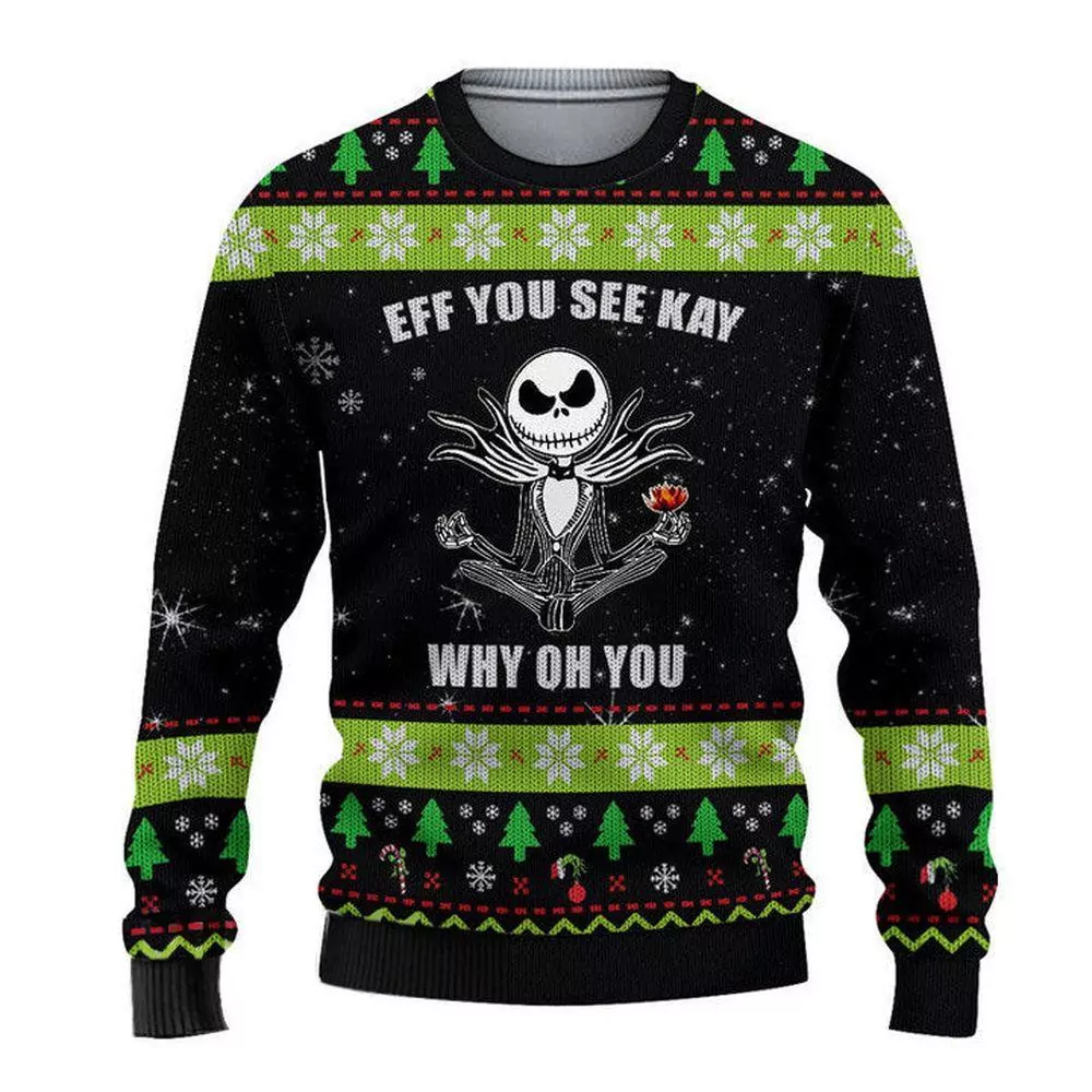 Christmas Jack Skellington Ho Ho Ho Christmas Limited 3d ugly sweatshirt