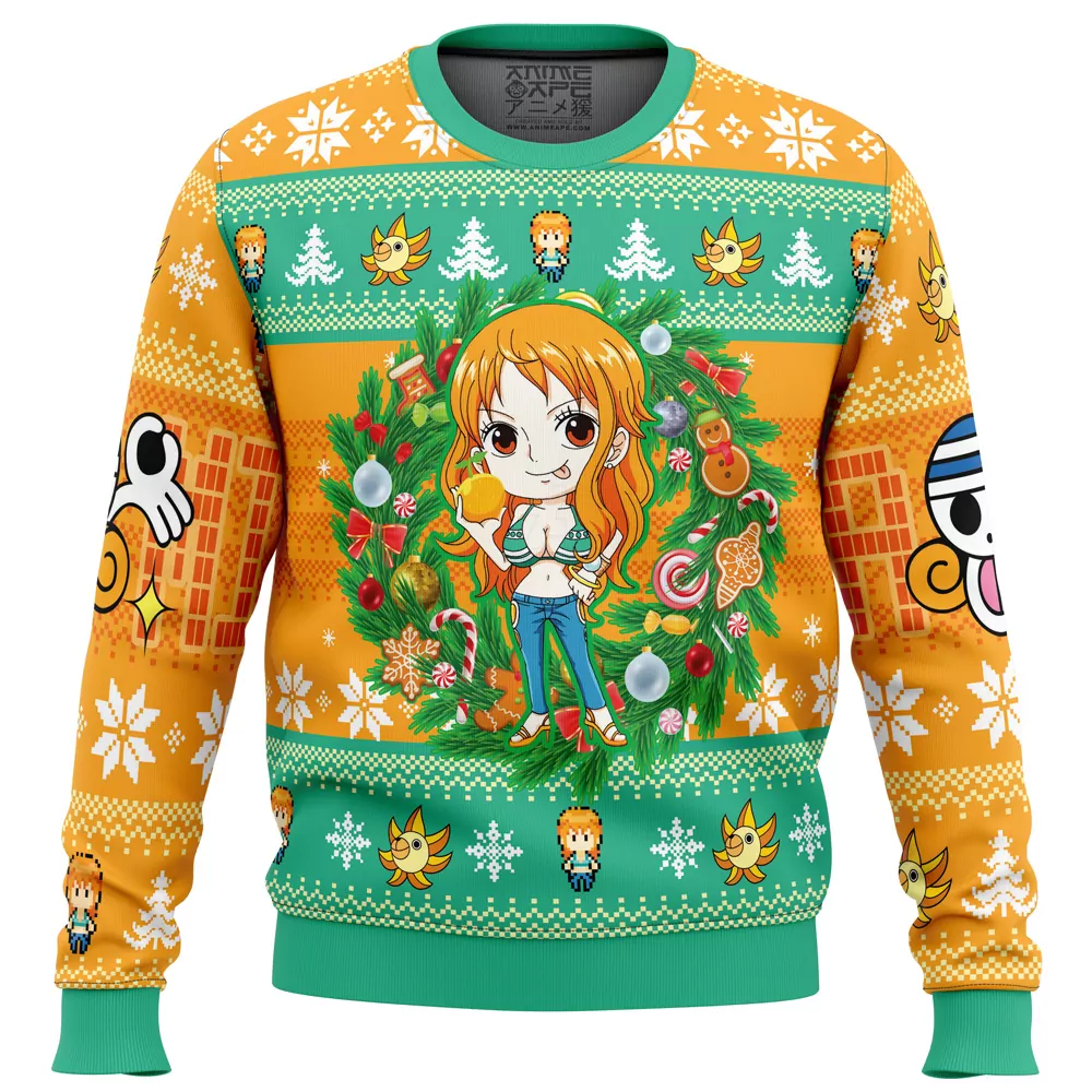 Christmas Nami One Piece Christmas Holiday 3d ugly sweatshirt