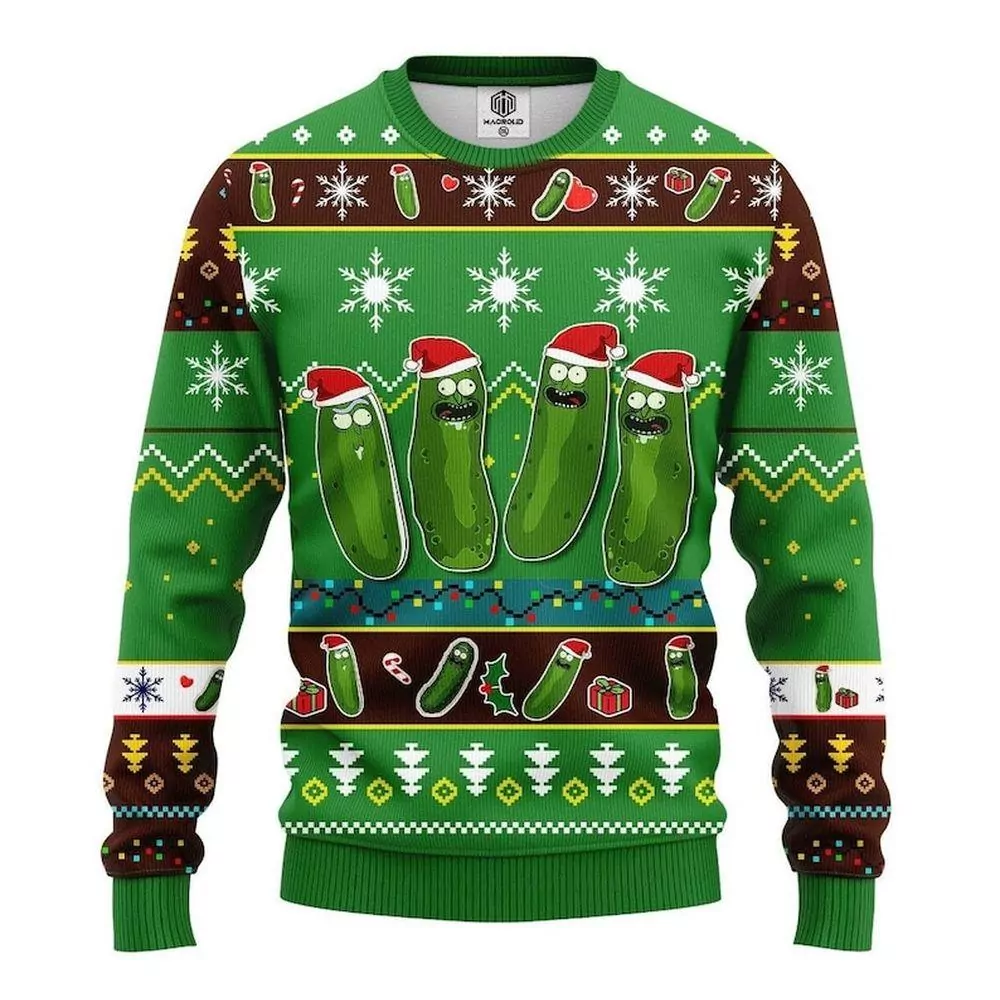Christmas Rick And Morty Green Awesome 3d ugly sweatshirt