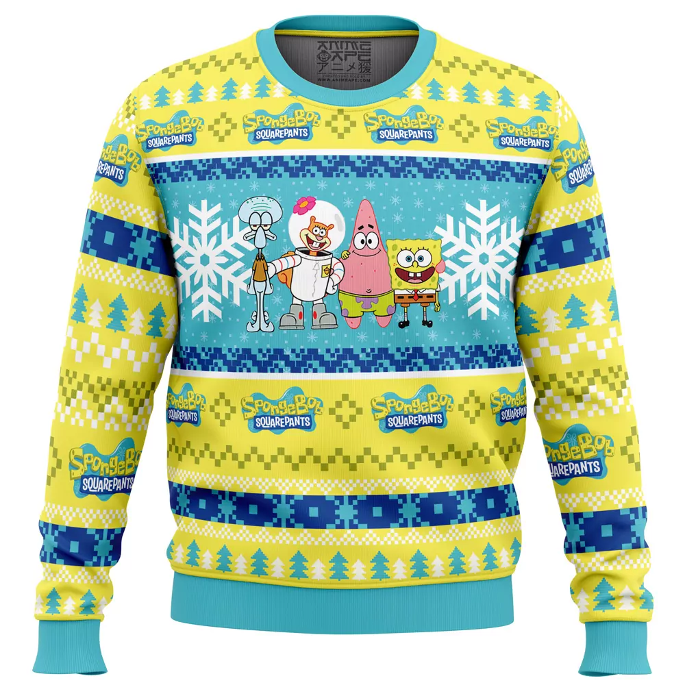 Christmas Spongebob Nickelodeon Christmas Holiday 3d ugly sweatshirt