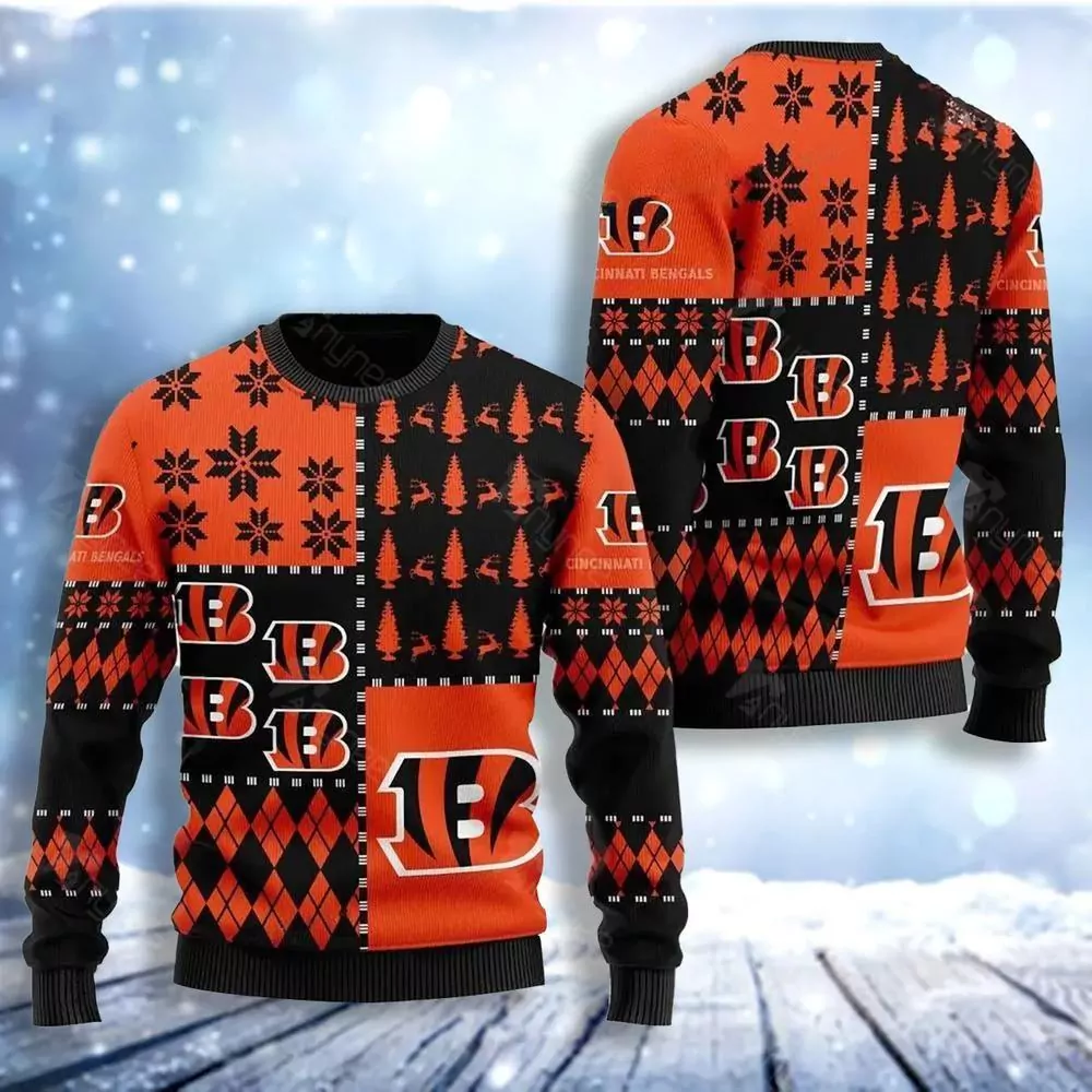 Cincinnati Bengals American Football Christmas 3d ugly sweatshirt