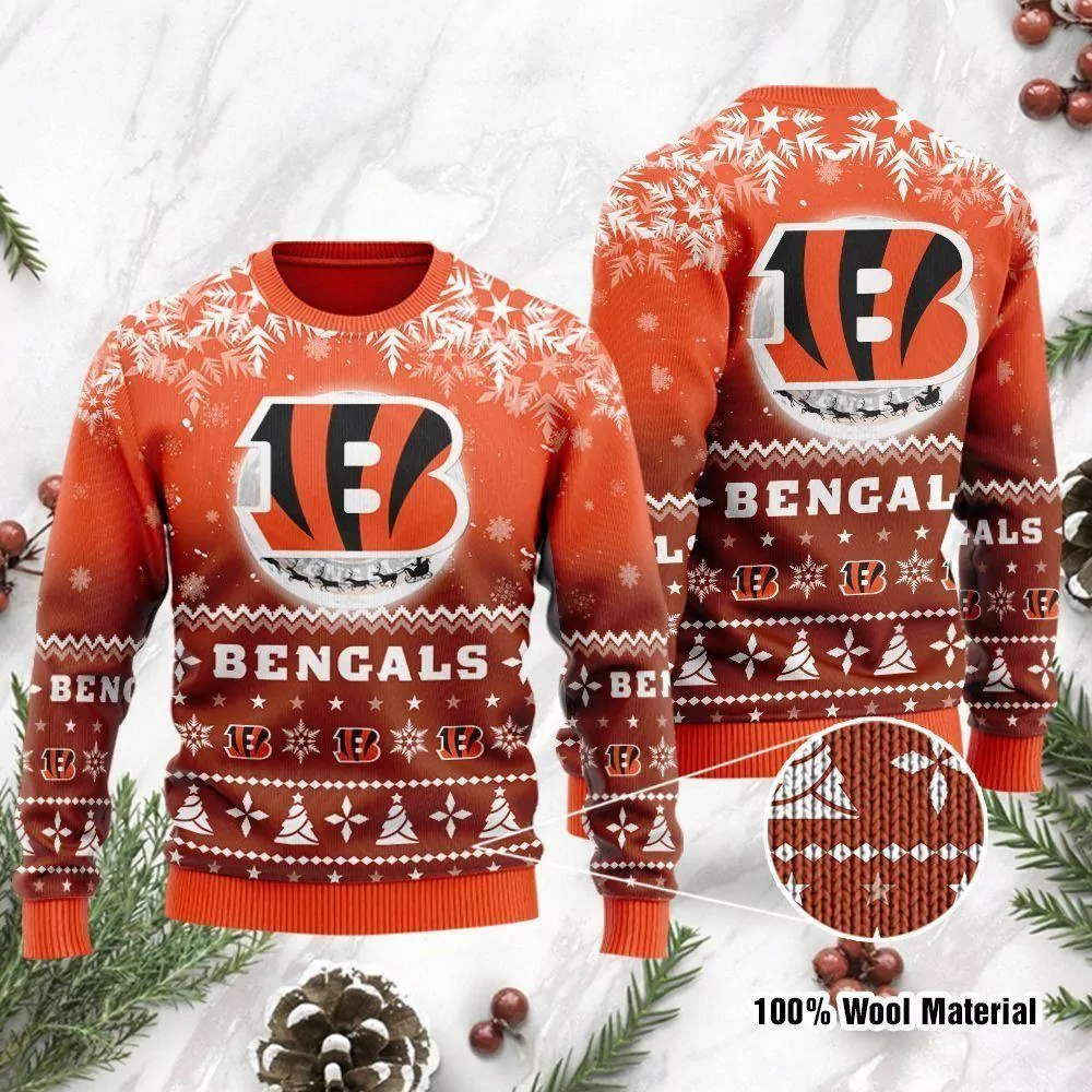 Cincinnati Bengals American Football Christmas 3d ugly sweatshirt