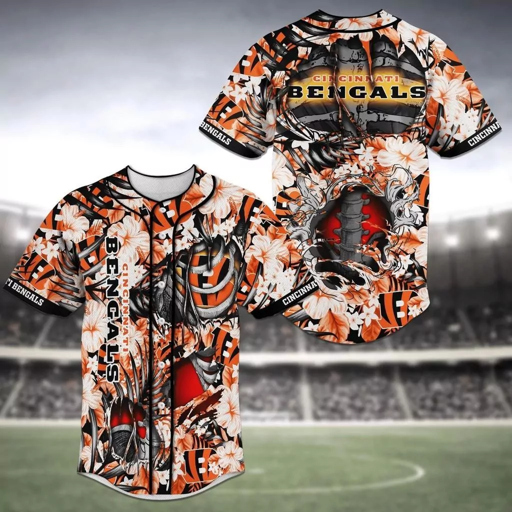 Cincinnati Bengals Baseball NFL Sportswear for Fans 3d Baseball Shirt