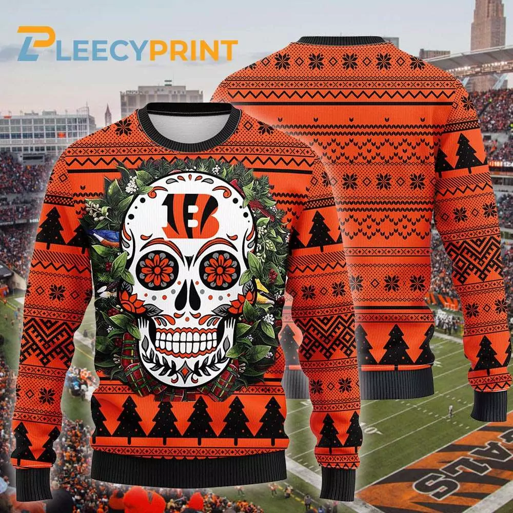 Cincinnati Bengals Grinchs Xmas Day Black Christmas 3d ugly sweatshirt