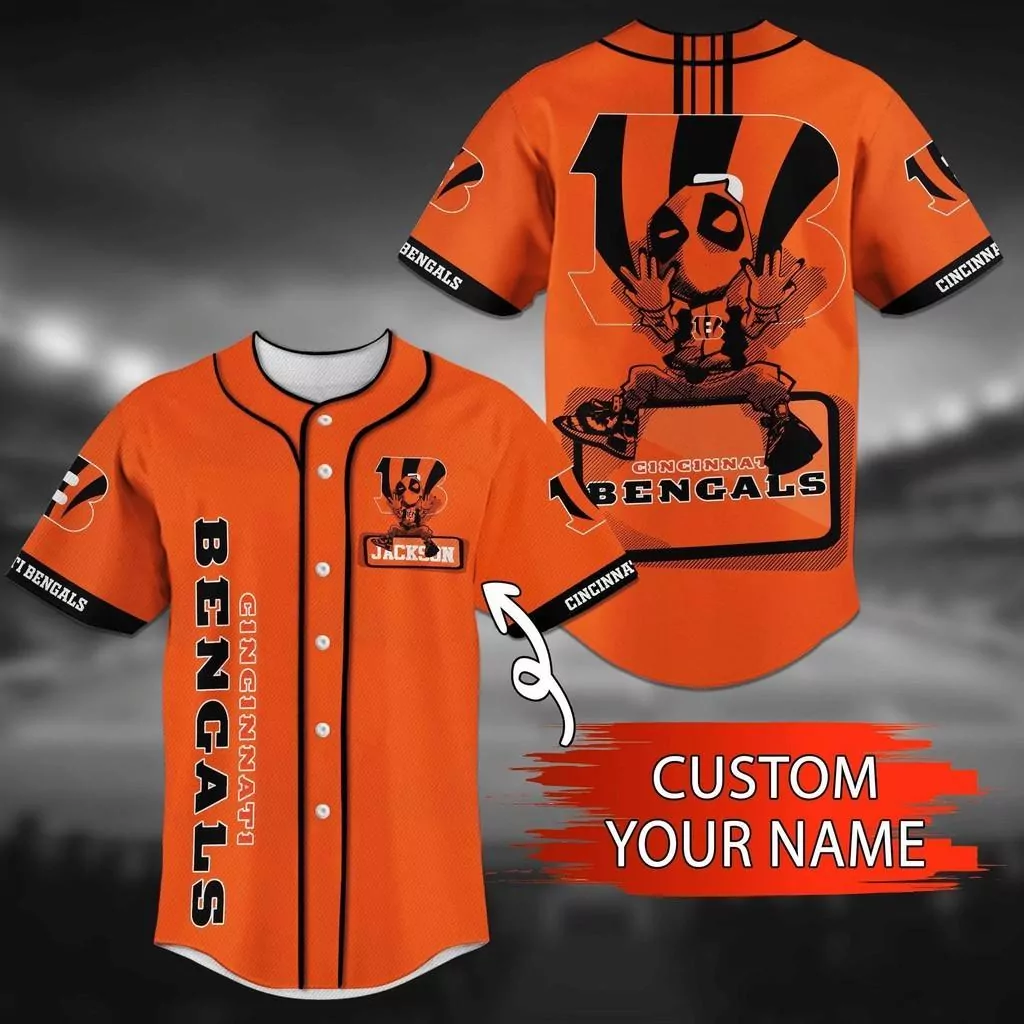 Cincinnati Bengals NFL Baseball with Flower Design 3d Baseball Shirt