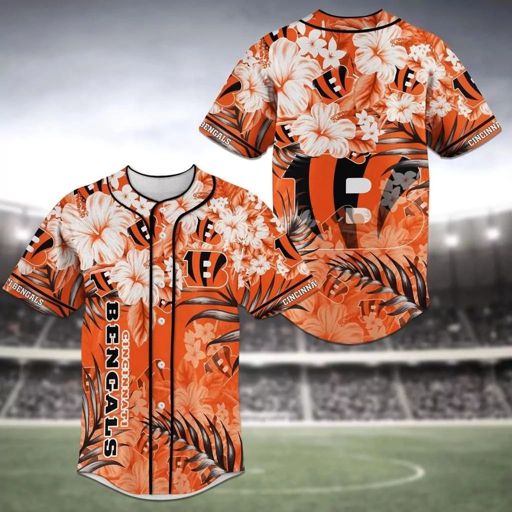 Cincinnati Bengals With Nfl Baseball 3d Baseball Shirt