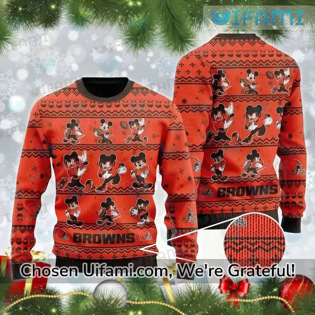 Cleveland Browns Exquisite Mickey Cleveland Browns Gift 3d ugly sweatshirt