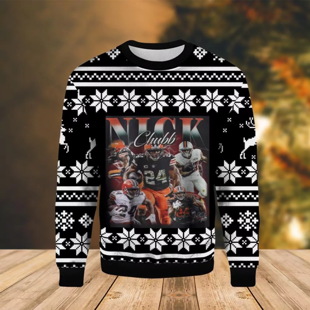 Cleveland Browns Nick Chubb Awesome 3d ugly sweatshirt