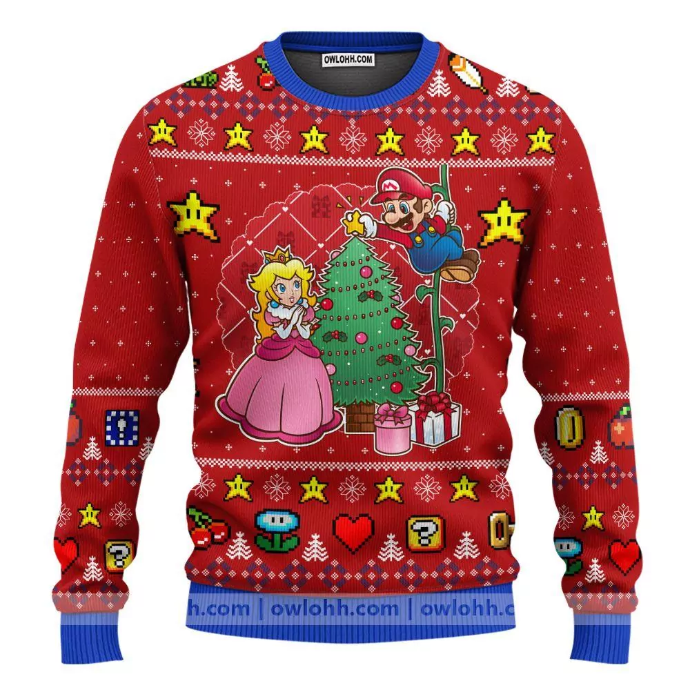 Come And See The Christmas Tree Super Mario Party Ideas Christmas Awesome 3d ugly sweatshirt