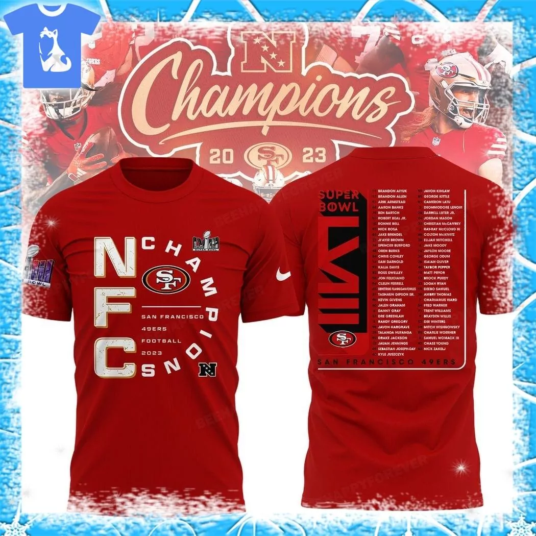 Congratulations To The San Francisco 49ers On Winning The NFC Championship Super Bowl 2023 3d tshirt