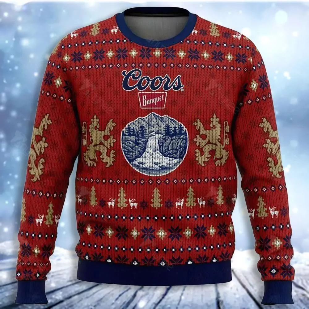 Coors Banquet Party Ideas Christmas Awesome 3d ugly sweatshirt