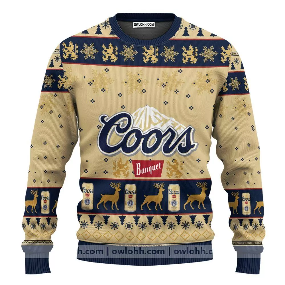 Coors Banquet Party Ideas Christmas Awesome 3d ugly sweatshirt