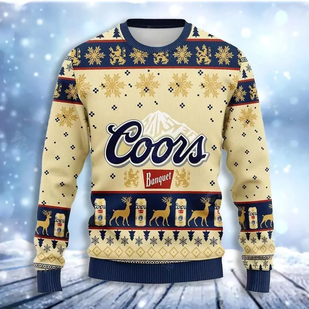 Coors Banquet Party Ideas Christmas Awesome 3d ugly sweatshirt