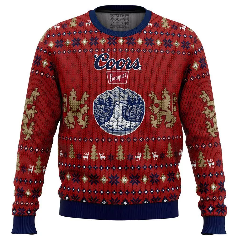 Coors Banquet Party Ideas Christmas Awesome 3d ugly sweatshirt
