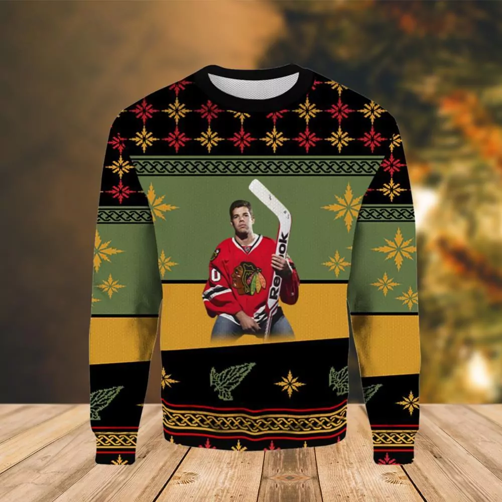 Corey Crawford Chicago Blackhawks Christmas 3d ugly sweatshirt