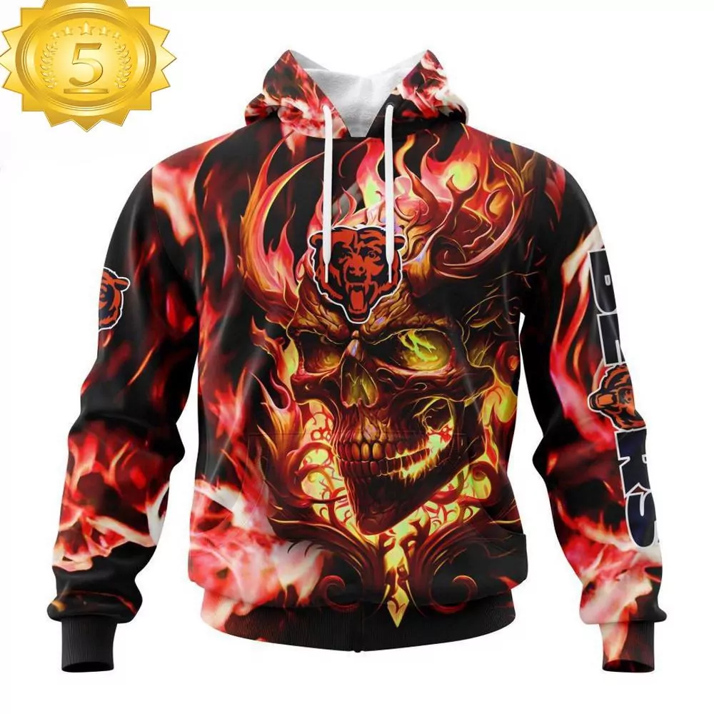 Custom Name And Number Chicago Bears NFL Grinch Musicdope80s.com 3d