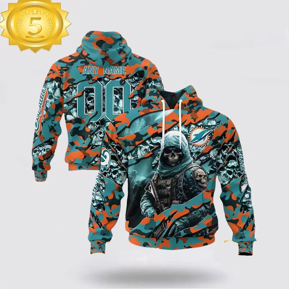 Custom Name And Number Miami Dolphins NFL Grinch Musicdope80s.com 3d