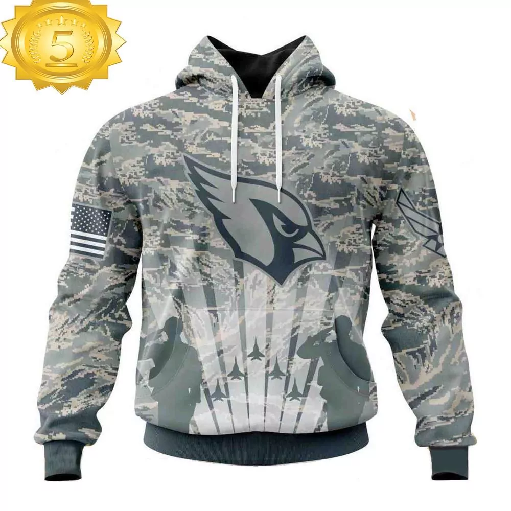 Custom Name And Number NFL Arizona Cardinals Honor US Air Force Veterans 3d