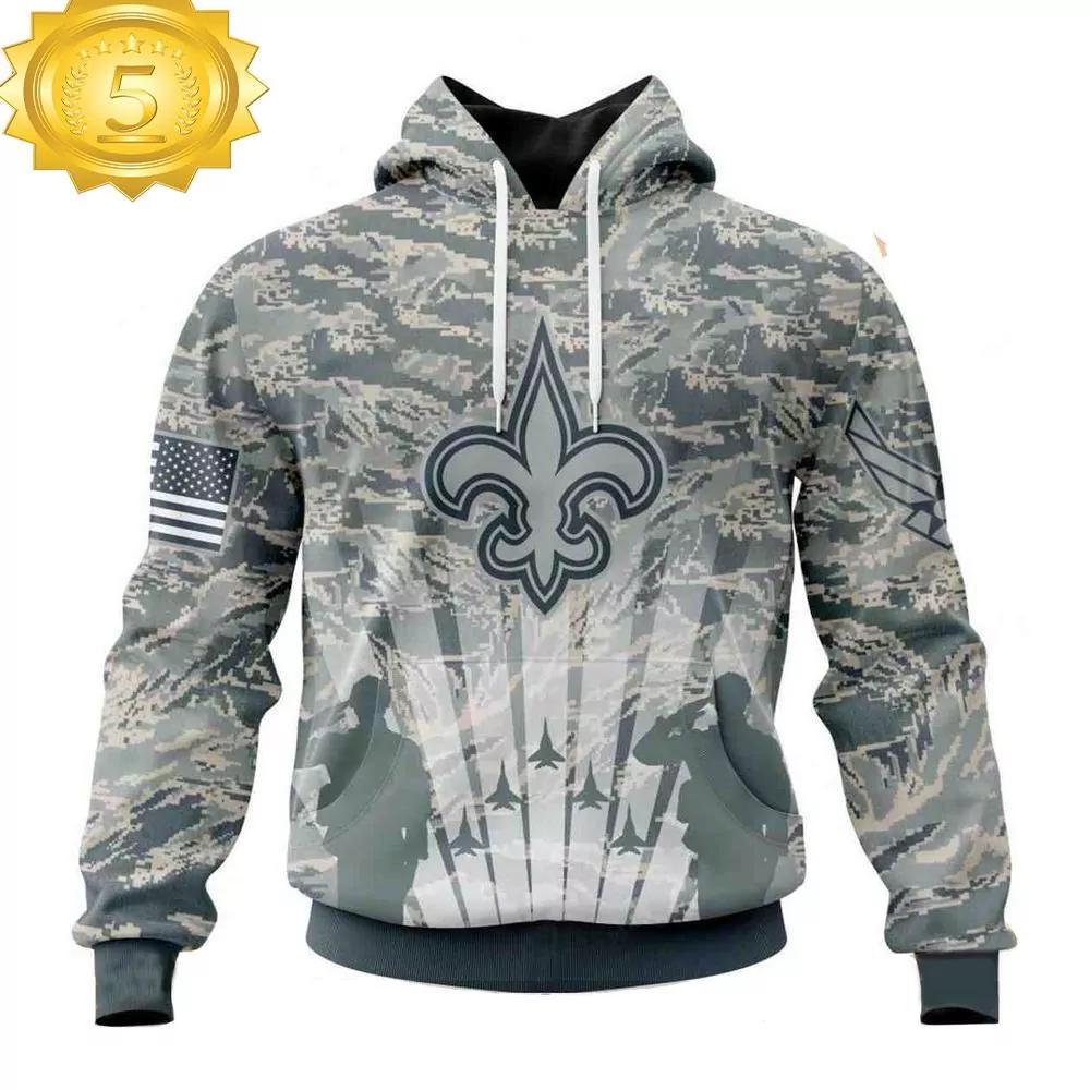 Custom Name And Number NFL New Orleans Saints Honor US Air Force Veterans 3d