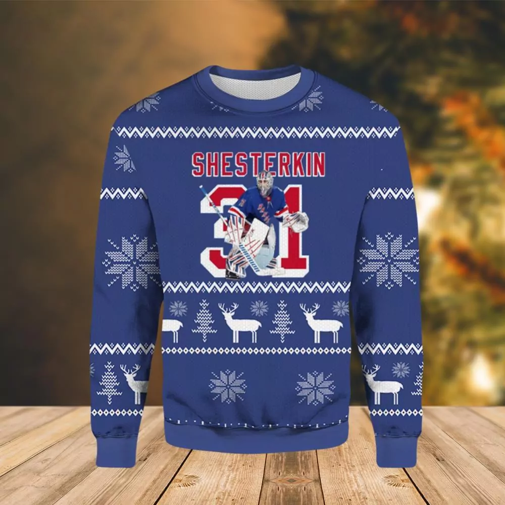 Custom Name New York Rangers Ice Hockey Christmas Awesome 3d ugly sweatshirt