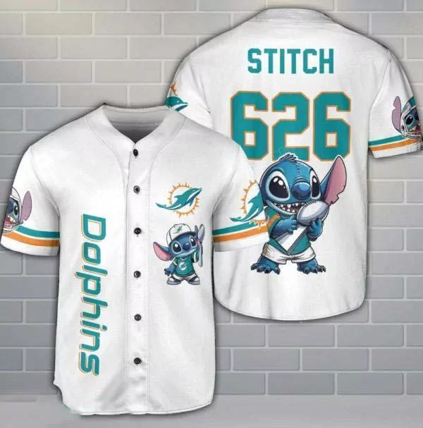 Custom Name NFL Miami Dolphins Baseball Best Gift For Men And Women 3d Baseball Shirt