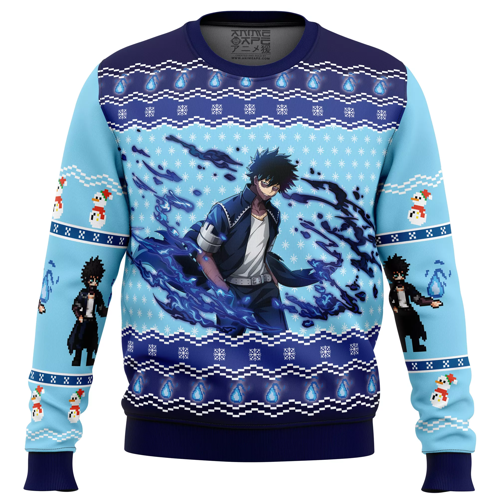 Dabi Blueflame My Hero Academia Christmas Holiday 3d ugly sweatshirt