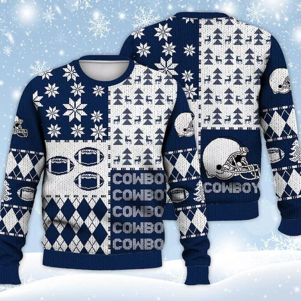 Dallas Cowboys Christmas 3d ugly sweatshirt