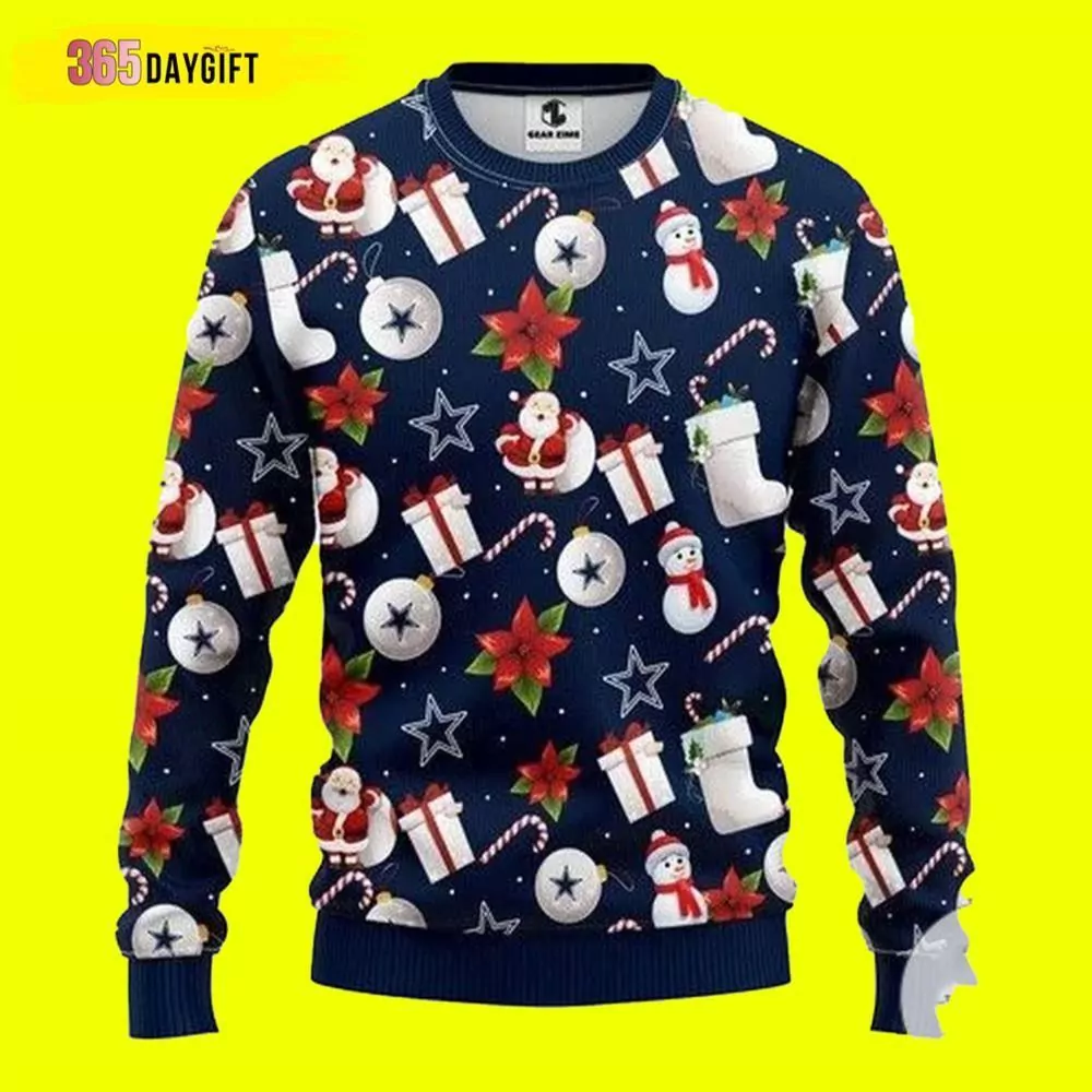 Dallas Cowboys Christmas Dallas Cowboys Skull Christmas Limited 3d ugly sweatshirt