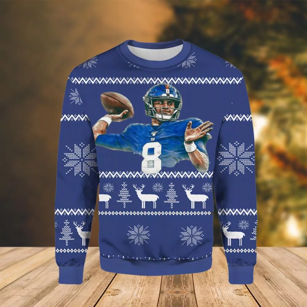 Daniel Jones New York Giants Christmas Awesome 3d ugly sweatshirt