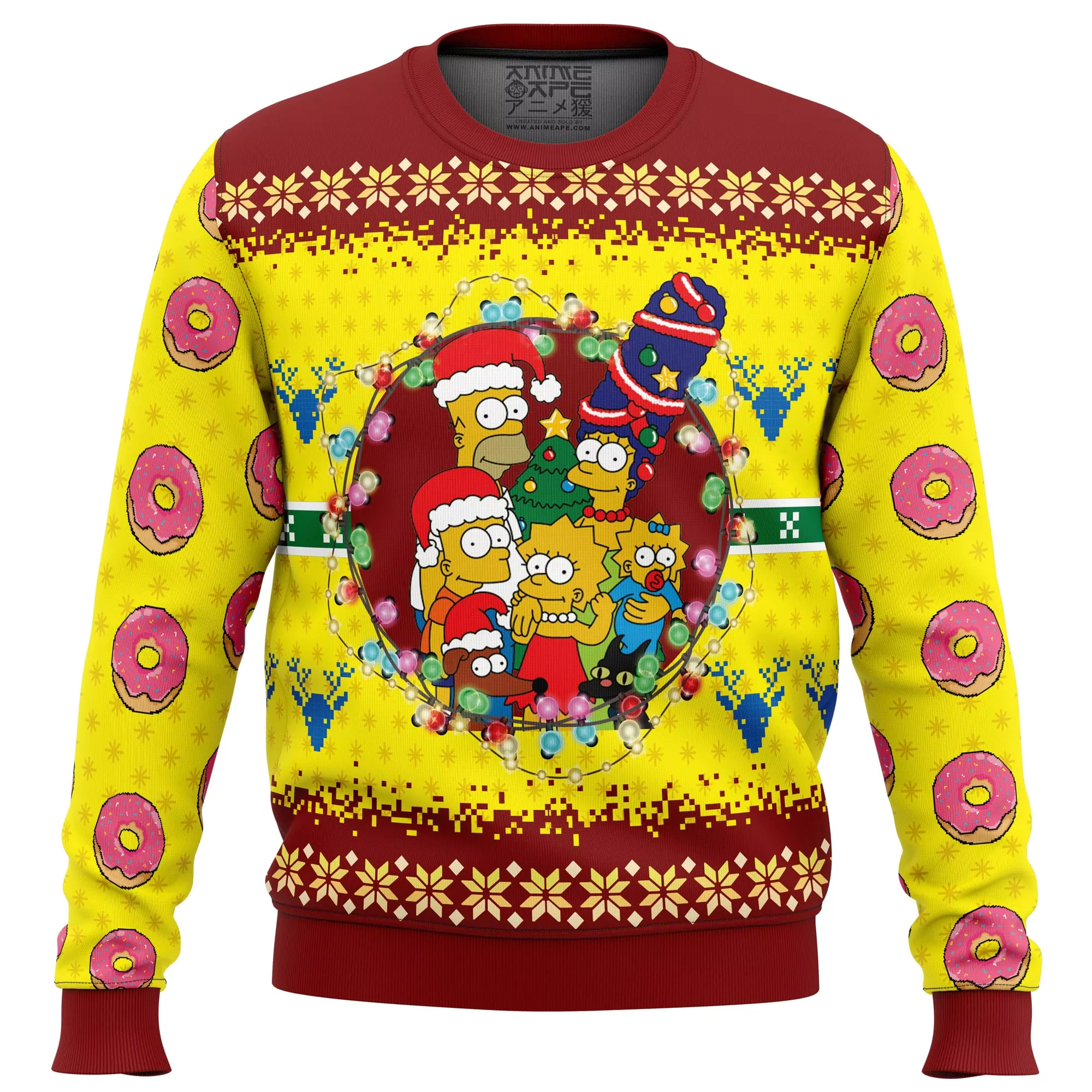 Dashing Through the Snow The Simpsons Christmas Holiday 3d ugly sweatshirt
