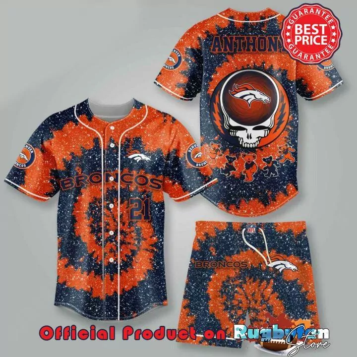 Denver Broncos NFL Baseball with Personalized Name for Fans 3d Baseball Shirt