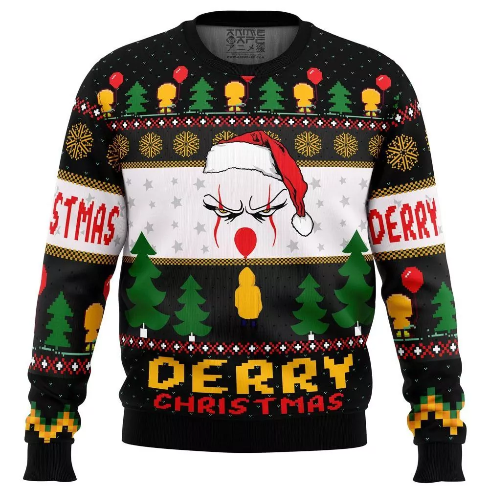 Derry Pennywise Christmas 3d ugly sweatshirt