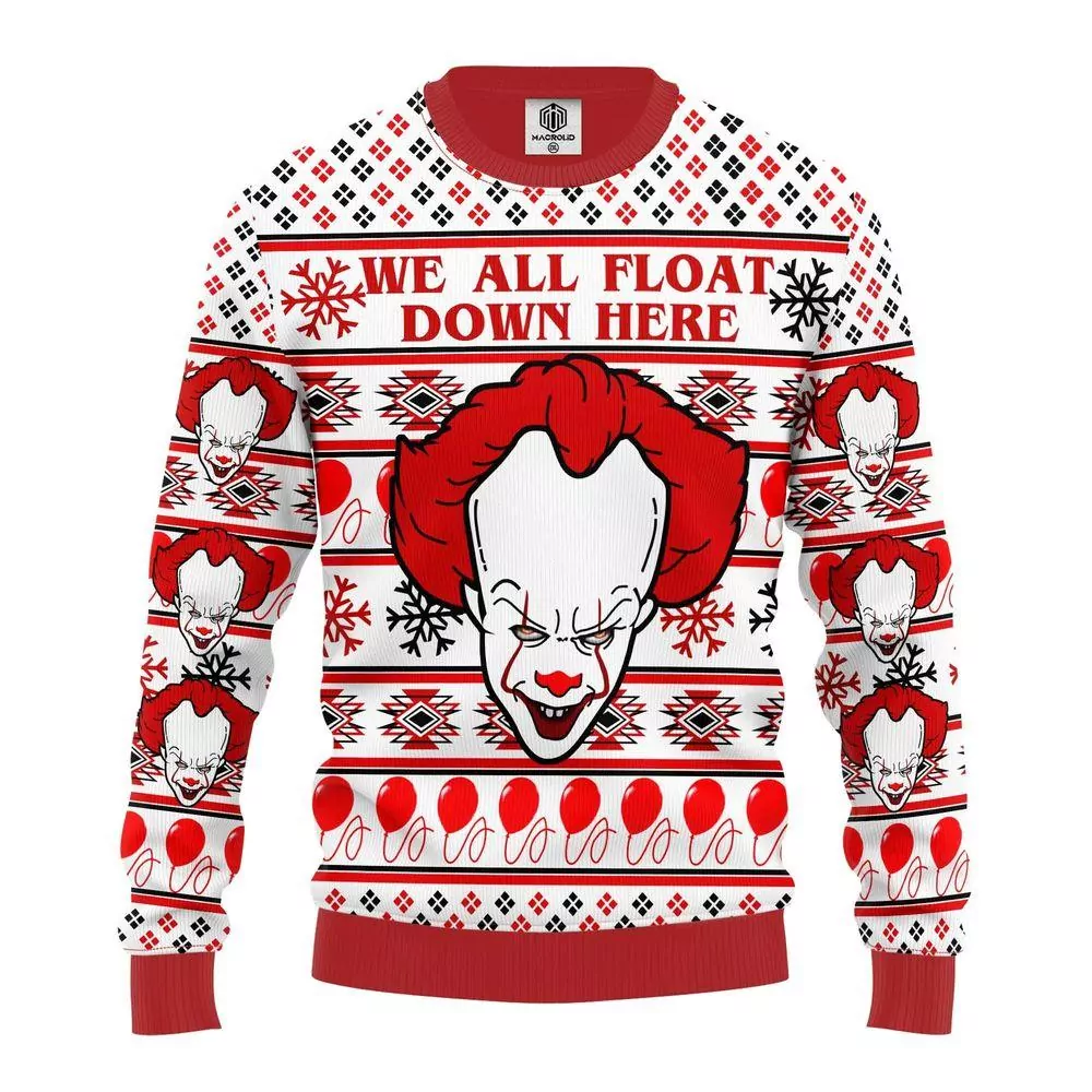 Derry Pennywise Christmas 3d ugly sweatshirt