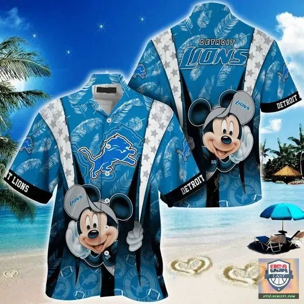 Detroit Lions nfl mickey mouse Hawaiian custom for fan 3d hawaiian Shirt