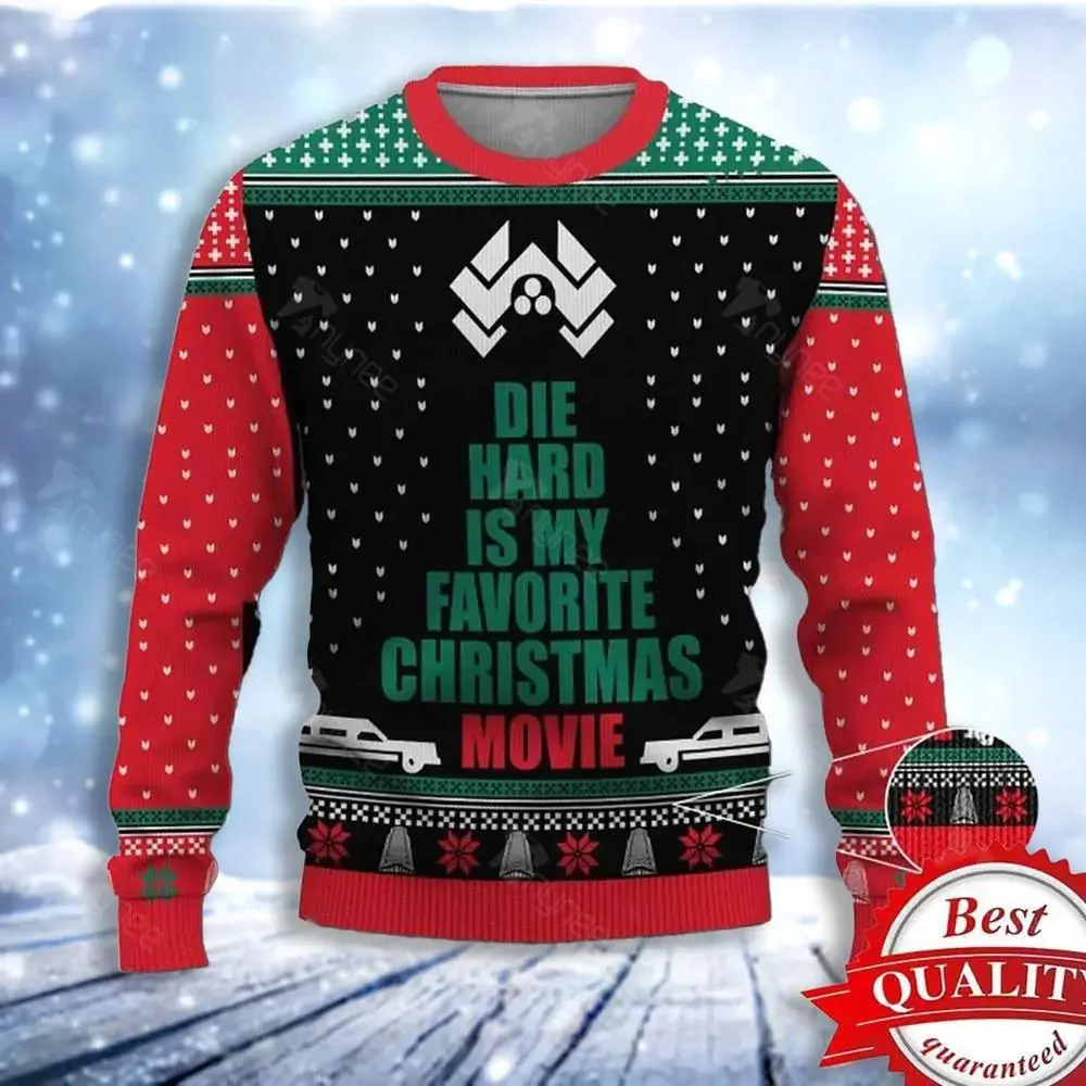 Die Hard Christmas Party 1988 Christmas Awesome 3d ugly sweatshirt