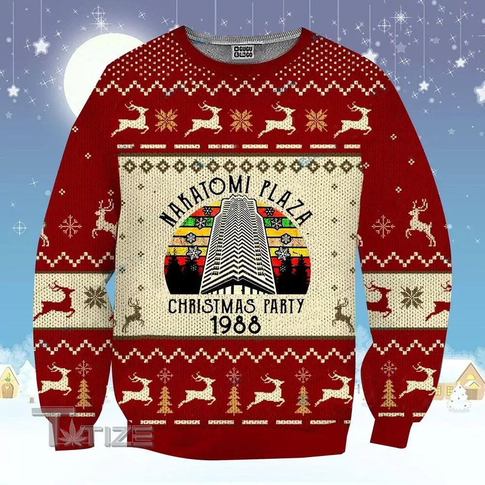 Die Hard Die Hard Nakatomi Plaza Christmas Party 1988 Christmas Limited 3d ugly sweatshirt